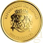 1 Unze Goldmünze Kongo Gorilla 2021