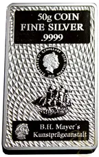 50 Gramm Silber Cook Islands Münzbarren