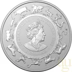 1 Unze Silbermünze Australien RAM Lunar Tiger 2022