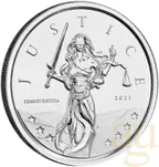 1 Unze Silbermünze Gibraltar Lady Justice 2021