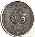 1 Unze Silbermünze Gibraltar Lady Justice 2021 - Antik Finish