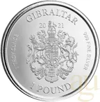 1 Unze Silbermünze Gibraltar Lady Justice 2021