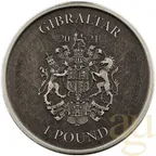 1 Unze Silbermünze Gibraltar Lady Justice 2021 - Antik Finish