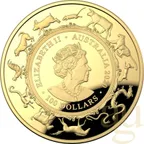 1 Unze Goldmünze Australien RAM Lunar Ratte 2020 - polierte Platte