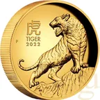 1 Unze Goldmünze Australien Lunar III Tiger 2022 - polierte Platte - High Relief