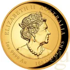 1 Unze Goldmünze Australien Lunar III Tiger 2022 - polierte Platte - High Relief