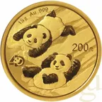 15 Gramm Goldmünze China Panda 2022