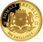1/2 Unze Goldmünze Somalia Elefant 2022