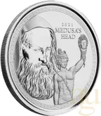 1 Unze Silbermünze Gibraltar Perseus mit dem Kopf der Medusa 2021