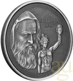 1 Unze Silbermünze Gibraltar Perseus mit dem Kopf der Medusa 2021 - Antik Finish