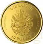 1 Unze Goldmünze Gibraltar Perseus mit dem Kopf der Medusa 2021