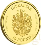 1 Unze Goldmünze Gibraltar Perseus mit dem Kopf der Medusa 2021