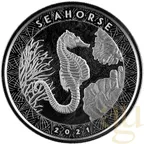 1 Unze Silbermünze Samoa Seepferdchen 2021