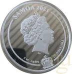 5 Unzen Silbermünze Samoa Aztekenkalender 2021 prooflike