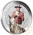 1 Unze Silbermünze Tuvalu - John Wayne 2022 coloriert