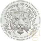 5 Unzen Silbermünze Kambodscha Lost Tigers 2022