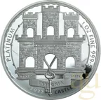 1 Unze Platinmünze Gibraltar Schloss Montis Calpe Insigna 2022