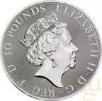 10 Unzen Silbermünze Queens Beasts Completer Coin 2022