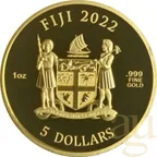 1 Unze Goldmünze Fiji Cats 2022 - prooflike