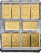 250 x 1 Gramm Goldbarren Heimerle + Meule UnityBox
