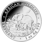 1 Unze Silbermünze Somalia Elefant 2011