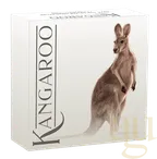 1 Unze Silbermünze Australien Känguru 2022 - polierte Platte - High Relief - coloriert