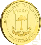 1 Unze Goldmünze Republic of Guinea Ecuatorial Giraffe 2021