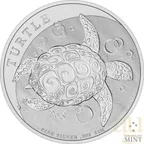 5 Unze Silbermünze Niue Schildkröte 2022