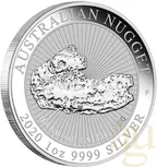 1 Unze Silbermünze Australien Nugget - Hand of Faith 2020