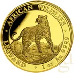 1 Unze Goldmünze Somalia African Wildlife Leopard 2022