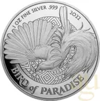 1 Unze Silbermünze Papua New Guinea Bird of Paradise 2022