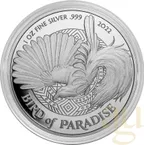 1 Unze Silbermünze Papua New Guinea Bird of Paradise 2022