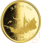 1 Unze Goldmünze EC8 St. Kitts & Nevis - Shipwreck 2021