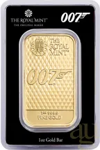 31,1 Gramm Goldbarren The Royal Mint - James Bond 007 - Diamonds Are Forever