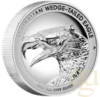 5 Unzen Silbermünze Australien Wedge Tailed Eagle 2022 Ultra High Relief - polierte Platte