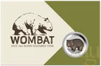 1 Unze Silbermünze Australien Wombat 2022 coloriert - Coincard