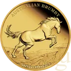 1 Unze Goldmünze Australien Brumby 2022 - polierte Platte