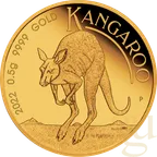 0,5 Gramm Goldmünze Australien Mini Känguru 2022