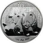 1 Unze Silbermünze China Panda 2010