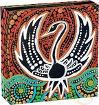 2 Unzen Silbermünze Australien Black Swan Maali 2022 Antik Finish - coloriert