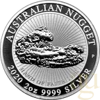 2 Unzen Silbermünze Australien Nugget - Hand of Faith 2020