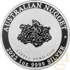 1 Unze Silbermünze Australien Nugget - Little Hero 2022