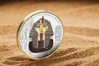 2 Unzen Silbermünze Tutankhamun Discovery 100 Year Anniversary proof - teilvergoldet - coloriert