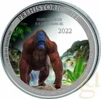 1 Unze Silbermünze Prehistoric Life - Gigantopithecus 2022 coloriert