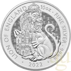 10 Unzen Silbermünze Tudor Beasts Lion 2022