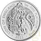 1 Unze Platinmünze Tudor Beasts Lion 2022