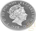 10 Unzen Silbermünze Tudor Beasts Lion 2022