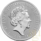 1 Unze Platinmünze Tudor Beasts Lion 2022