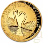 1 Unze Goldmünze Australien Schwan 2022 - High Relief - polierte Platte