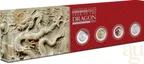 4x 1 Unze Silbermünze Australien Lunar II Drache 2012 Typeset
